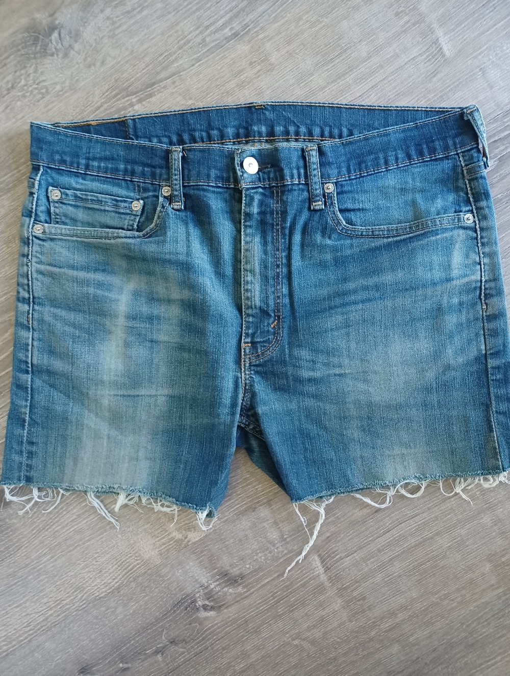 Levi's 513 Vintage Distressed Denim Cutoff Shorts